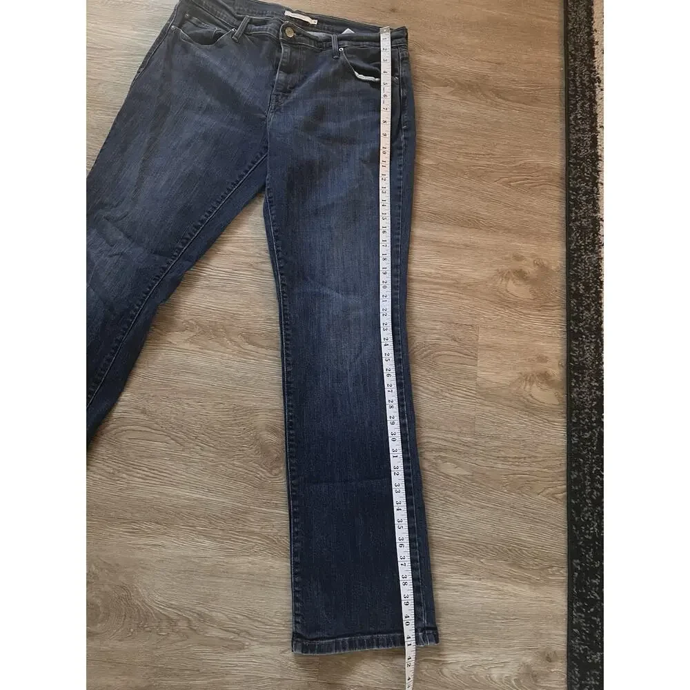 Levi’s 505 Straight Jeans Womens 12L W31 Blue Denim Mid Rise Classic‎ Fit